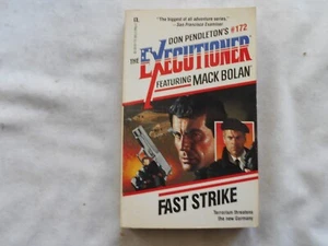 THE EXECUTIONER DON PENDLETON MARK BOLAN PB BOOK #172 FAST STRIKE - Picture 1 of 2