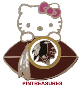 Redskins Pins RARE Hello Kitty Washington Redskin Pin NFL Football Skins Pin - Picture 1 of 2