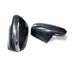 Real Carbon Fiber Add-on Side Mirror Cover Caps Refit for Benz SLK R171 2009-11 - Picture 1 of 5