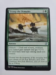 MTG Magic The Gathering Card Tromp the Domains Sorcery Green Time Spiral Remaste - Picture 1 of 2