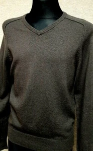 SELECTED SAM sweater brown jumper 80% wool v- neck men's L pit to pit 20" knit 2 - Picture 1 of 7