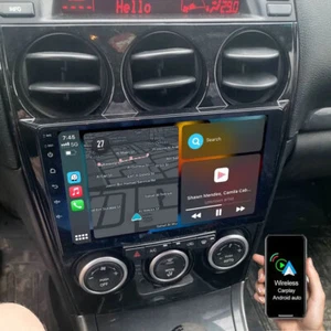 Reproductor estéreo radio coche Android 13.0 GPS navegación WiFi CarPlay para Mazda 6 2004-2008 - Imagen 1 de 16
