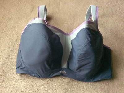 Sujetador deportivo Panache Sport 40G (F) gris con aros estilo 5021 nuevo sin etiquetas Foto 1 de 4