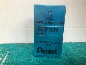 Pentel Hi-Polymer lead refill 0.7mm EXTRA fine #50-H (12 individual tubes) - Picture 1 of 1