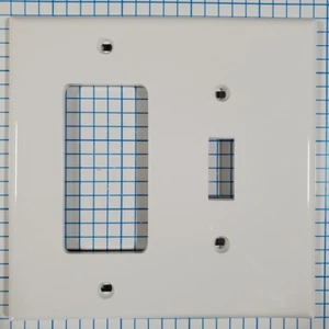 Leviton White Toggle Switch Decorator Receptacle 2-Gang Wallplate Cover - Picture 1 of 7
