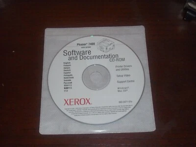 Xerox Phaser 7400 Color Printer Driver, Software and Documentation CD-ROM PC/Mac - Image 1 of 2