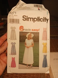 Sewing Pattern Simplicity 8071 Sz 6, 8, 10. 6 Variations Prairie Costume New FF - Picture 1 of 11