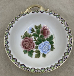 Nippon Morimura Bowl Gold Rim 7" Rose Hand Painted - Picture 1 of 6