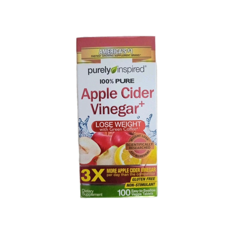Purely Inspired Apple Cider Vinegar 100 Tabs Lose Weight - Image 1 of 4