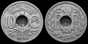Coin France - 1924 Éclair (Poissy) - 10 centimes Lindauer Cupronickel (C122) - Picture 1 of 3