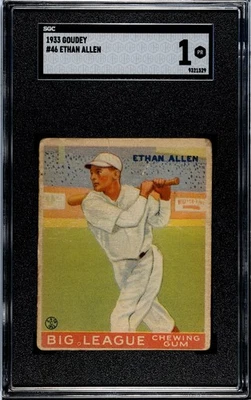1933 Goudey #46 Ethan Allen SGC 1 St. Louis Cardinals Poor - Image 1 of 2