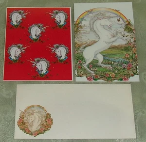 Vintage Maxine Miller Art Paper Moon Graphics Sticker Sheet Card & Envelope - Picture 1 of 2