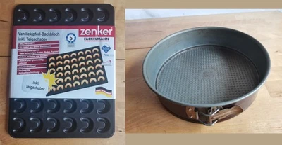 Vanillekipferl Backblech, Zenker, Special + Springform 26 cm aus Stahl Grau Rund - Bild 1 von 4