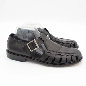 Tommy Bahama Fischer Sandalen Herren 8 schwarz Leder Schnalle Freizeitschuhe - Bild 1 von 7