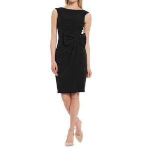Vestido envolvente sintético negro sin mangas Eliza J - Imagen 1 de 12