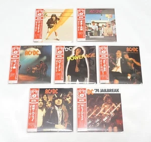 AC/DC - Mini LP CD 7 Titles Set 76-79 Cmplt Bon Scott Era Paper Sleeve Obi Japan - Picture 1 of 13