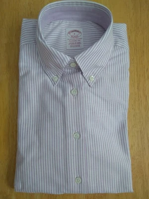 Nuevo sin etiquetas Brooks Brothers Lavender University Oxford abotonada talla 6 precio de venta sugerido por el fabricante 140 USD Foto 1 de 4