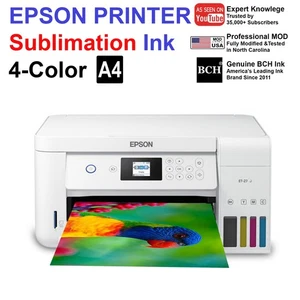 Epson EcoTank ST-C2100 Sublimation Printer Bundle – Converted, Filled & Ready - Picture 1 of 5