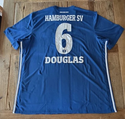 HSV Auswärts Trikot 2017-19 2XL Adidas Nr. 6 Douglas Santos XXL Hamburger SV - Bild 1 von 4