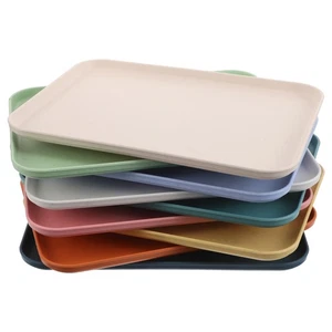 9 Pcs Fruit Plate Serving Tray Restaurant Reusable Trays Rectangle - Picture 1 of 12