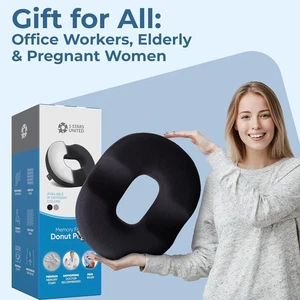 5 STARS UNITED Donutkissen Hämorrhoiden Steißbein Kissen - großes Kissen gegen Schmerzen - Bild 1 von 10