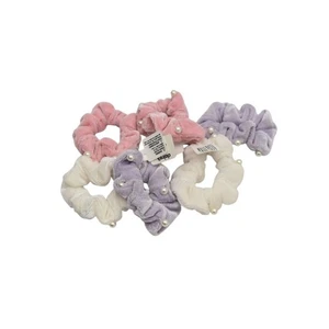 Claires Club Pequeño Perla Terciopelo Cabello Crujiente 2 Paquetes de 3 Rosa Blanco Púrpura - Imagen 1 de 4