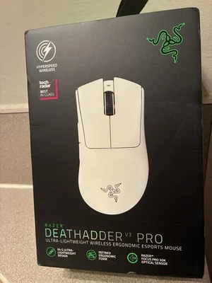 Razer DeathAdder V3 Pro Wireless Gaming Mouse - White - Image 1 of 3