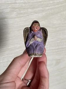 De Colección Mini Tiza Belén Púrpura Ángel Figura de Repuesto 1.75" Alto LEER - Imagen 1 de 10