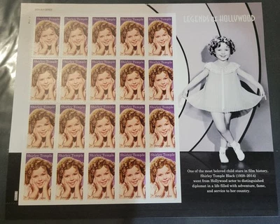 Hoja de 20 Forever Shirley Temple Legends of Hollywood 2016 #5060 EE. UU. Foto 1 de 2