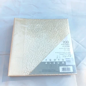 New MBI 200 Photo Album 4x6 Cream Embossed Wedding Floral Acid Free Photo Safe - Picture 1 of 5