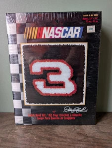 Caron Dale Earnhardt #3 Latch Hook Kit Rug Yarn Craft 1999 Nascar Sealed New Vtg - Picture 1 of 6