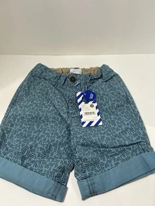 Pumpkin Patch Shorts/Boys Sz 5 , Blue/Gray - Adj waist/zipper/button closure NWT - Picture 1 of 4