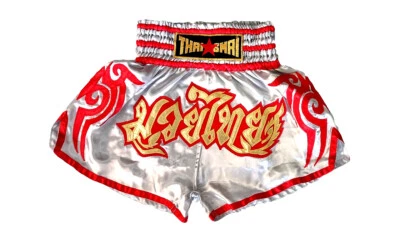 Muay Thai KickBoxing Shorts Tattoo Fire Embroidery Design Costume MMA UFC K1 Gym - Image 1 of 2