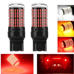 2X 7443 7444 LED Bulb Brake Tail Stop Parking Light 7440 T20 Canbus Bright Lamp - Foto 1 di 21