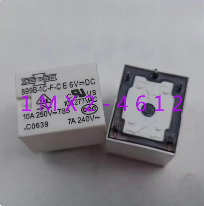 2pcs new 899B-1C-F-CE 6VDC 10A five-pin - Image 1 of 1