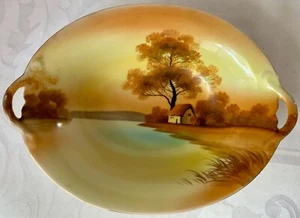 CLASSIC NORITAKE TREE IN THE MEADOW WATERSIDE SCENE LARGE OVAL VEGETABLE BOWL - Picture 1 of 11
