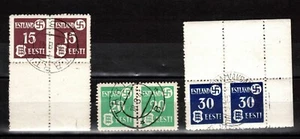 Dt. Besetzung 2. WK - Estland Mi.Nr. 1-3 x waagr. Paar - gestempelt - Bild 1 von 1