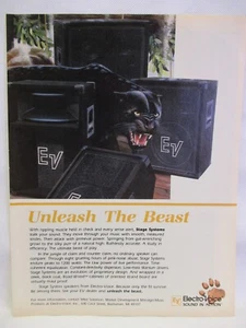 EV Electro Voice Stage Sound Systems 1985 Vintage Print Ad Music Room Man Cave - Picture 1 of 1