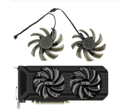Pairs Fan For Palit GeForce GTX1060 GTX1080 GTX1070Ti 8G Dual GA91S2U GA91S2H - Image 1 of 4