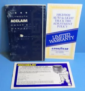 90 1990 Plymouth Acclaim manual del propietario - Imagen 1 de 1