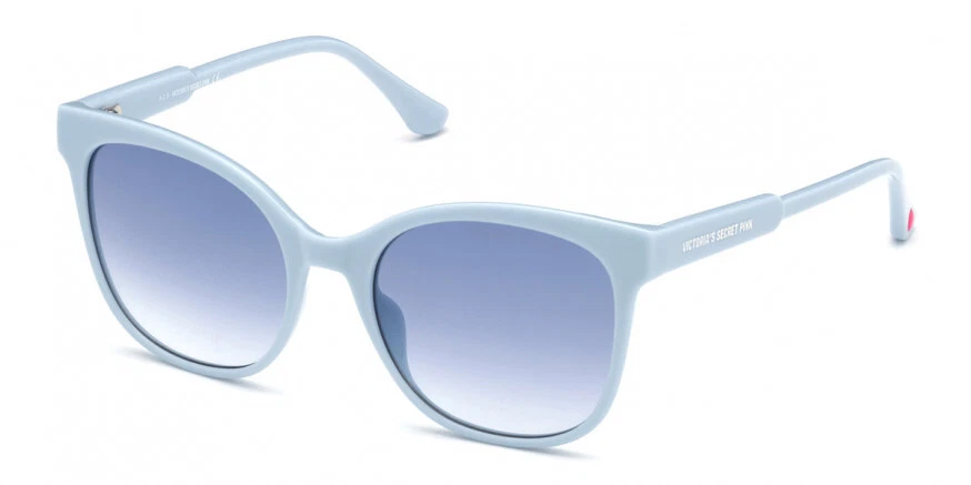 Gafas de sol Victoria Secret PK0033 84W azul cielo redondo ojo de gato para mujer 55-19-145 LP  Foto 1 de 1