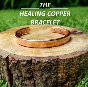 100% Cobre Pulsera Magnética Artritis Curación Dolor Alivio Regalo Terapia Energía - Imagen 1 de 7