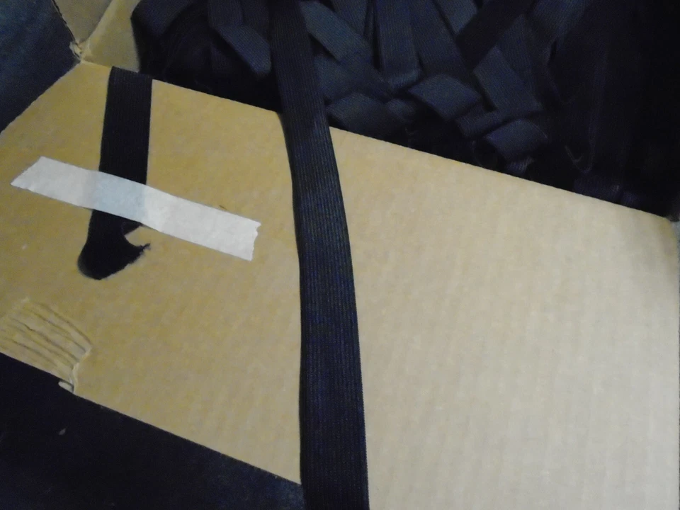 6 YARDS 1" BLACK FLAT WAIST BAND ELASTIC MADE IN USA CALLIE-22 - Image 1 of 1