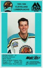 Peter Allen 1995-96 Cleveland Lumberjacks Postcard