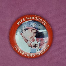 Vintage 1984 Cleveland Indians Mike Hargrove Pinback Button Fun Foods No.101/133
