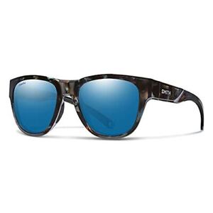 Smith Rockaway Sunglasses in Sky Tortoise Marble/CP Glass Polarized Blue Mirror