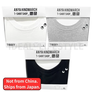 Camiseta cuadrada UNIQLO ANYA HINDMARCH T1 S-3XL manga corta mujer 475526 nueva con etiquetas - Imagen 1 de 12