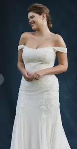 David's Bridal Melissa Sweet SIZE 24W Wedding Dress Layered Lace Ivy MS251196 - Picture 1 of 24