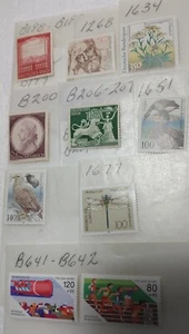 Lot "AB1" 10 deutsche Briefmarken in 9 nummerierten Umschlägen postfrisch ohne Falz VERSCHIEDENE THEMEN - Bild 1 von 11