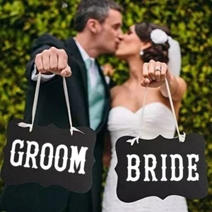 Vintage Wedding Paper Seat Sign Engagement Party Decorations - Picture 1 of 14